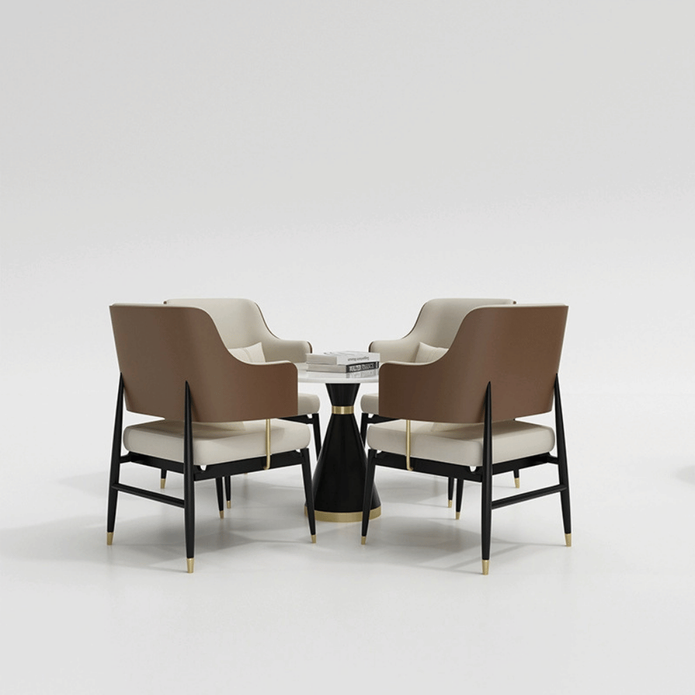 Ellis Modern Luxury Leather Dining Room Side Chair