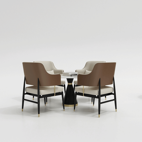 Ellis Modern Luxury Leather Dining Room Side Chair