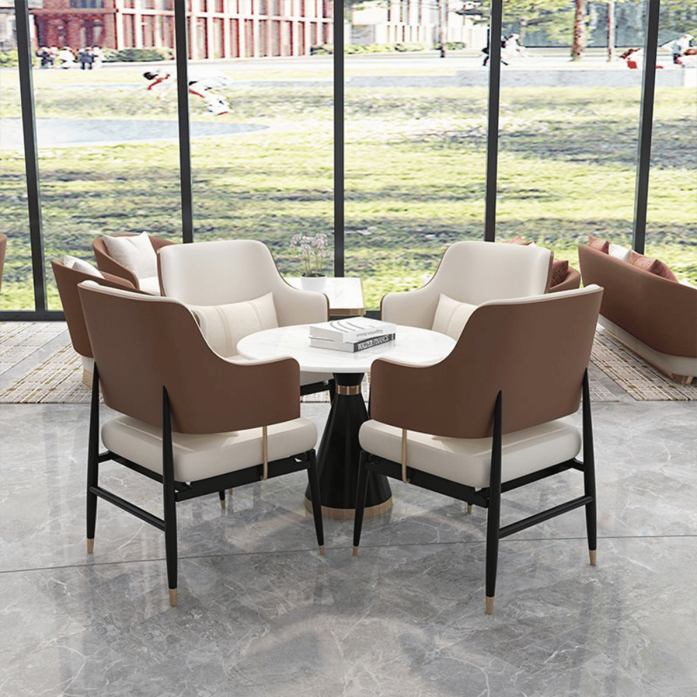 Ellis Modern Luxury Leather Dining Room Side Chair