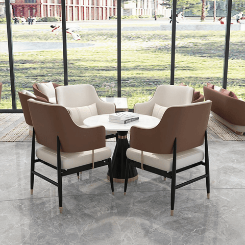 Ellis Modern Luxury Leather Dining Room Side Chair