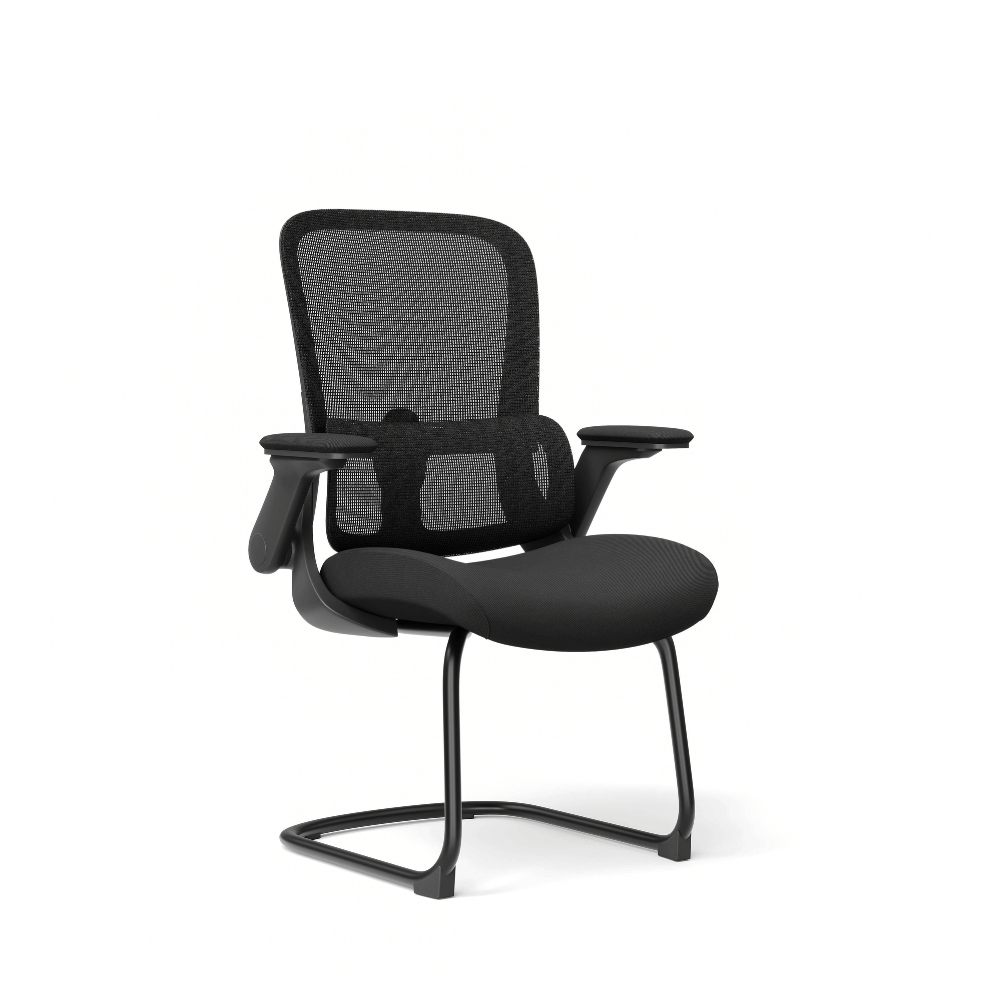 Ergo-V Mid Back Flip Armrest Conference Meeting Cantilever Chair