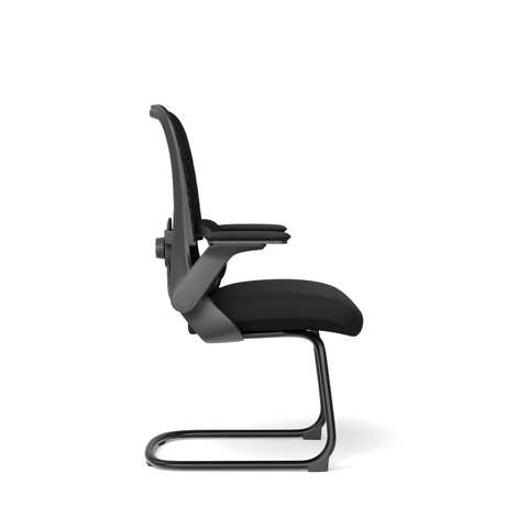 Ergo-V Mid Back Flip Armrest Conference Meeting Cantilever Chair