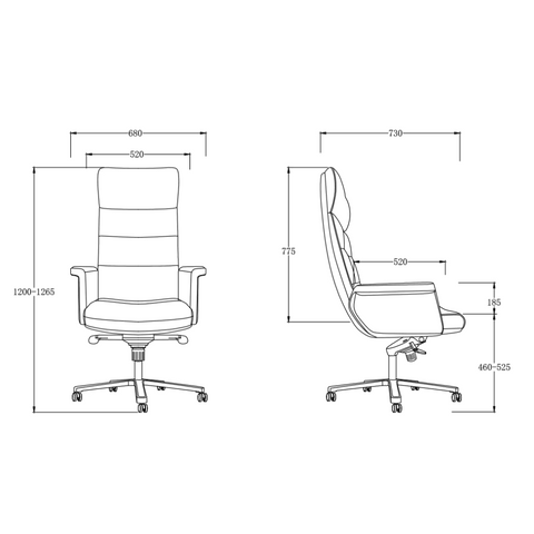 Erica High Back Leather Office Executive Chair - Gavisco Office Furniture