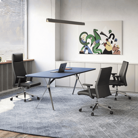 Essence-M Mid Back Office Leather Conference Meeting Chair