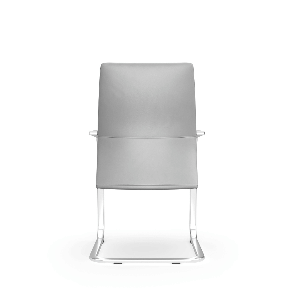 Essence-V Mid Back Office Leather Conference Meeting Cantilever Chair