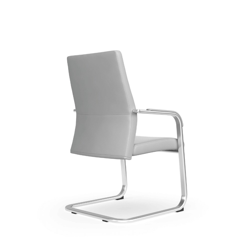 Essence-V Mid Back Office Leather Conference Meeting Cantilever Chair