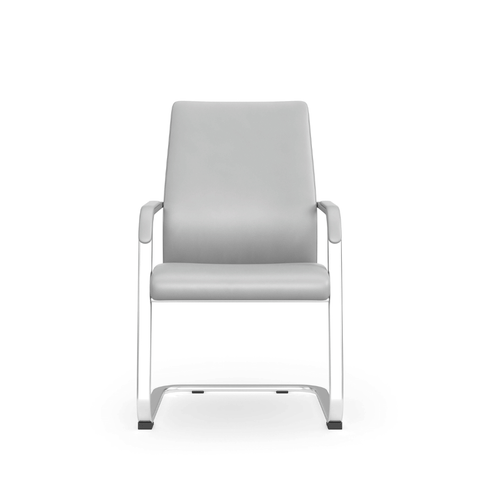 Essence-V Mid Back Office Leather Conference Meeting Cantilever Chair