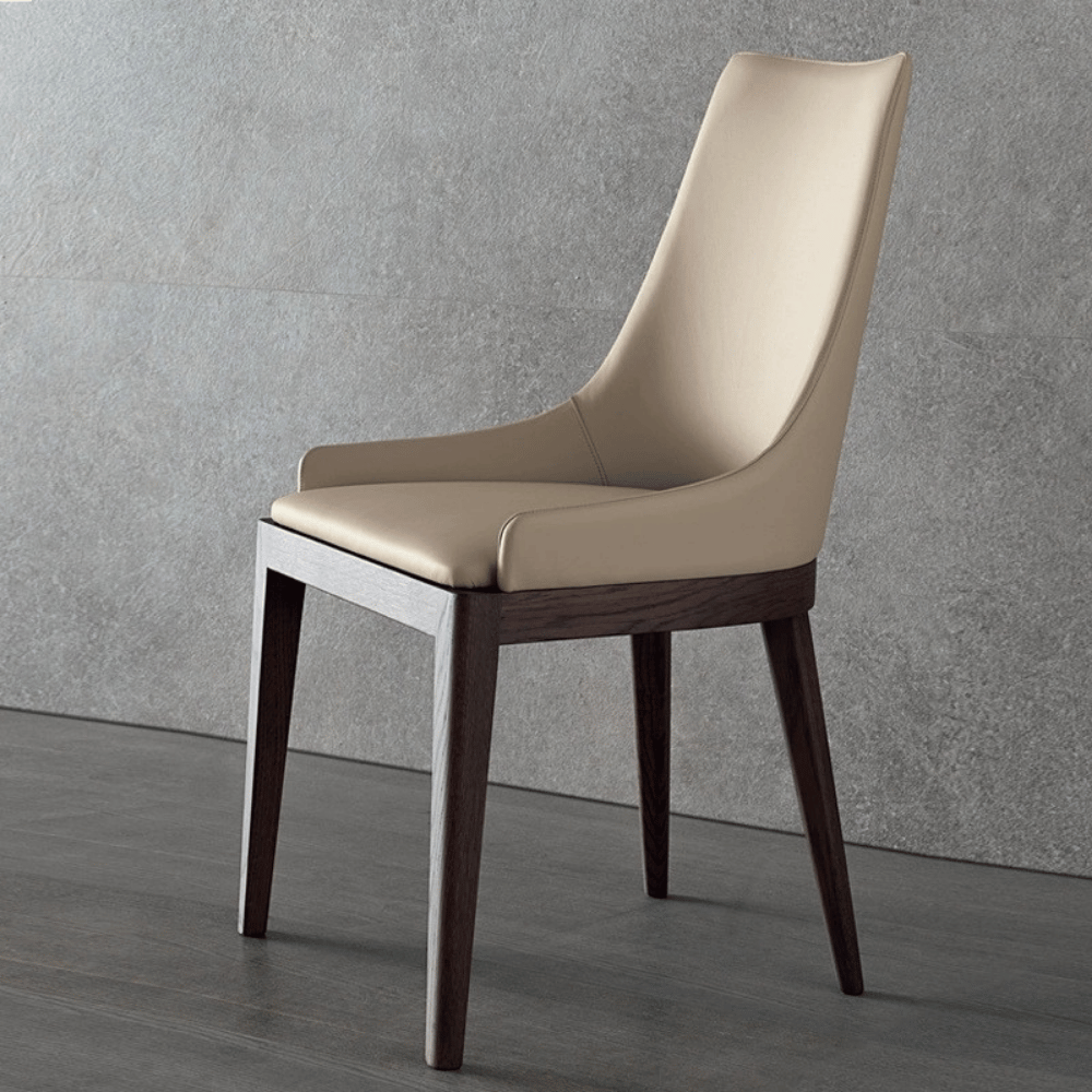 Estrada Simple Leather Dining Room Side Chair
