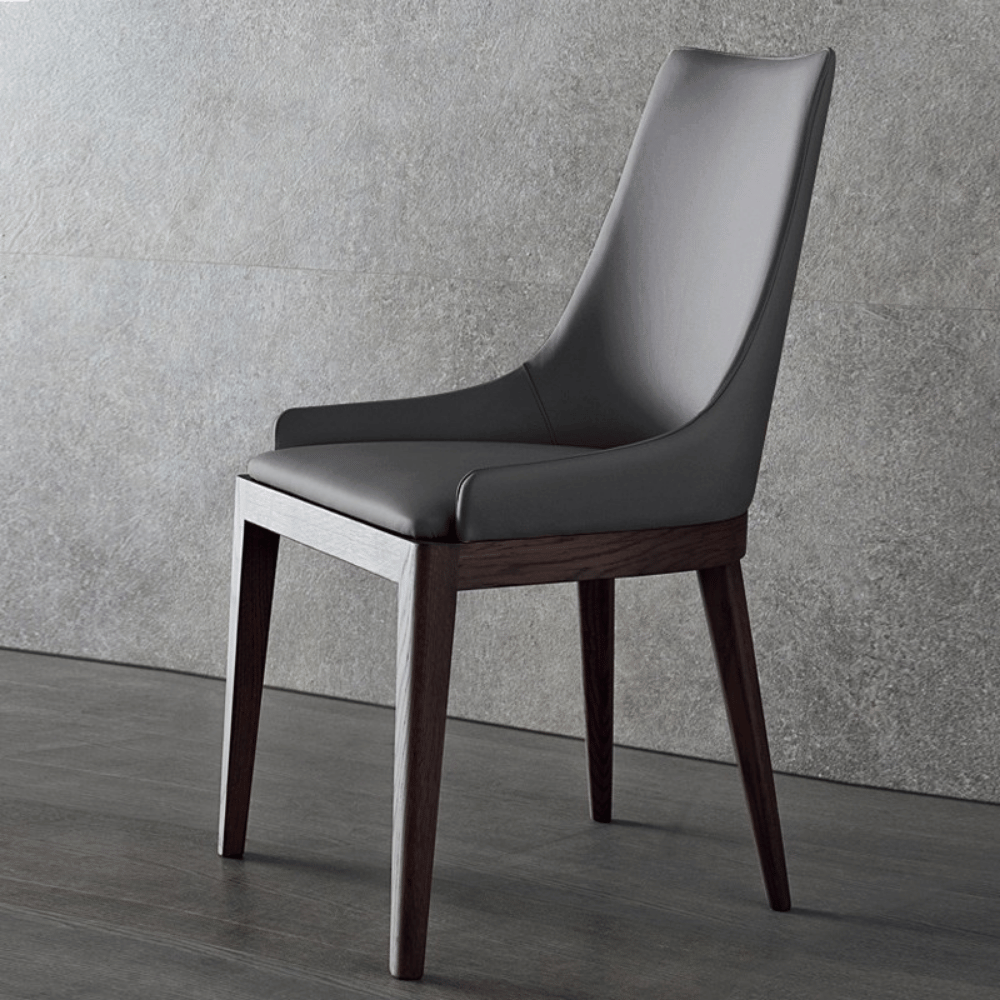 Estrada Simple Leather Dining Room Side Chair