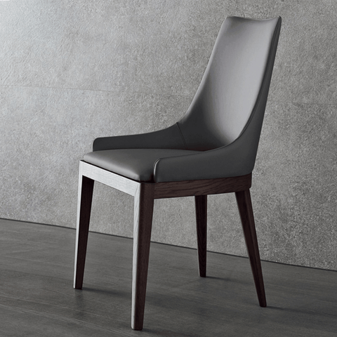 Estrada Simple Leather Dining Room Side Chair
