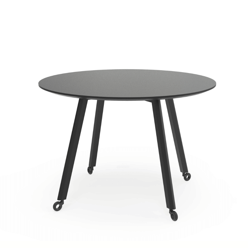FAB Metal Frame Mobile High Bar Round Meeting Table