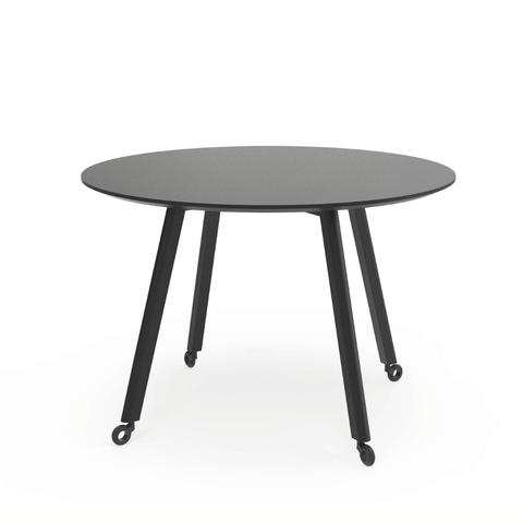 FAB Metal Frame Mobile High Bar Round Meeting Table
