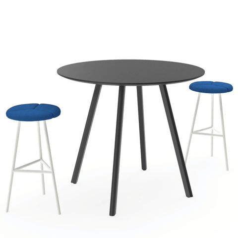 FAB Metal Frame Mobile High Bar Round Meeting Table