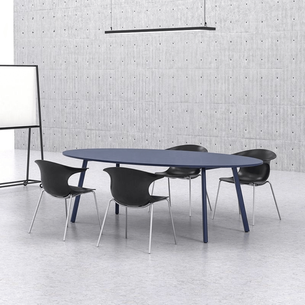FAB Metal Frame Oval Round Conference Table