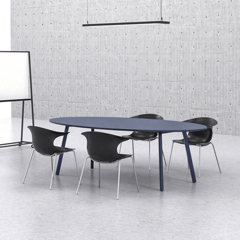 FAB Metal Frame Oval Round Conference Table