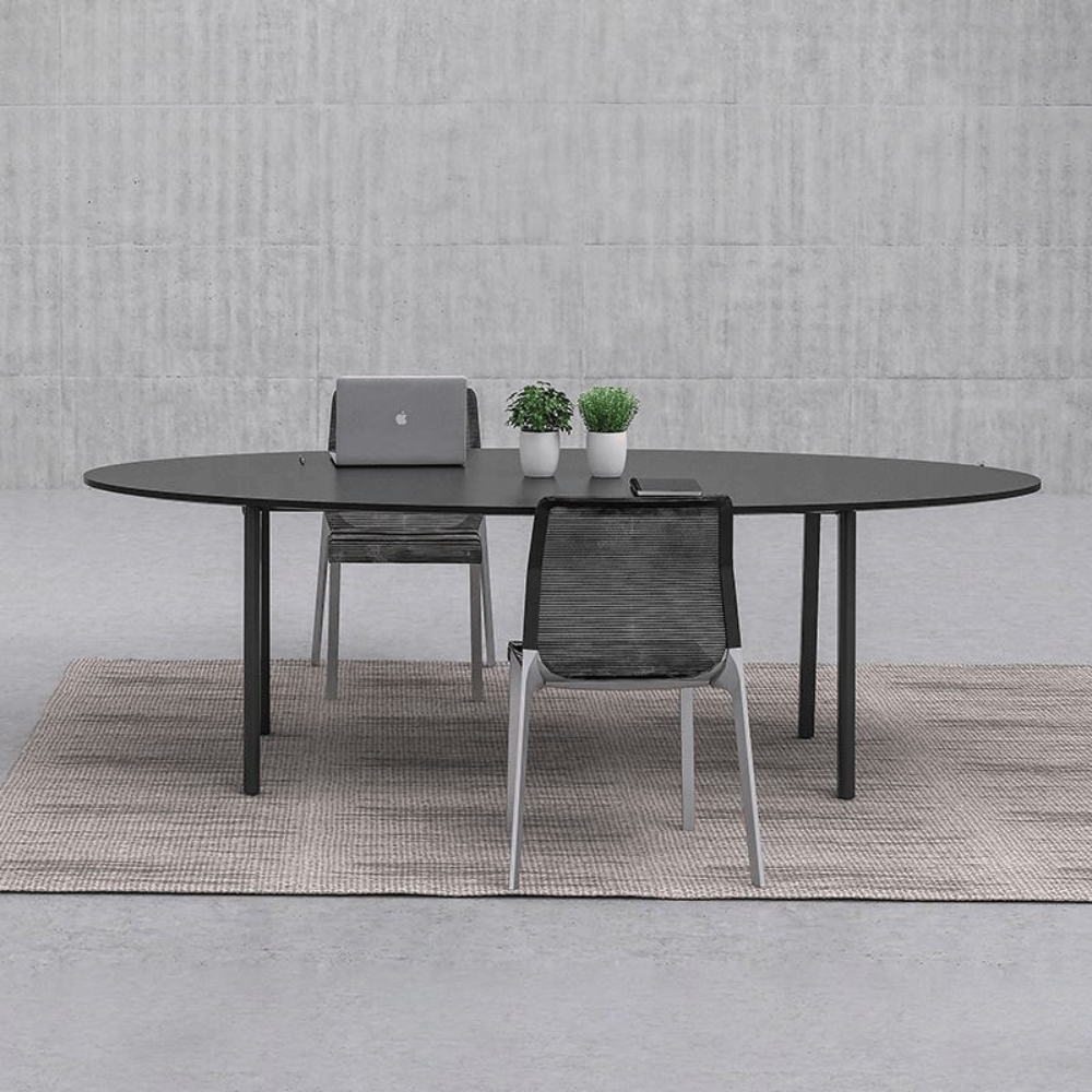 FAB Metal Frame Oval Round Conference Table