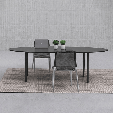 FAB Metal Frame Oval Round Conference Table