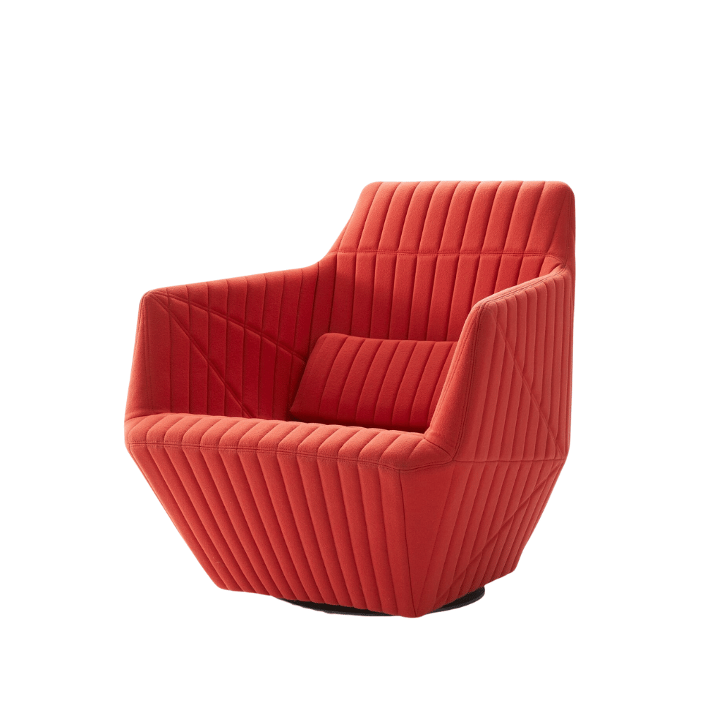 Facett Single Seater Designer Fabric Lounge Sofa Armchair