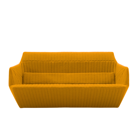 Facett Three Seater Designer Fabric Lounge Sofa