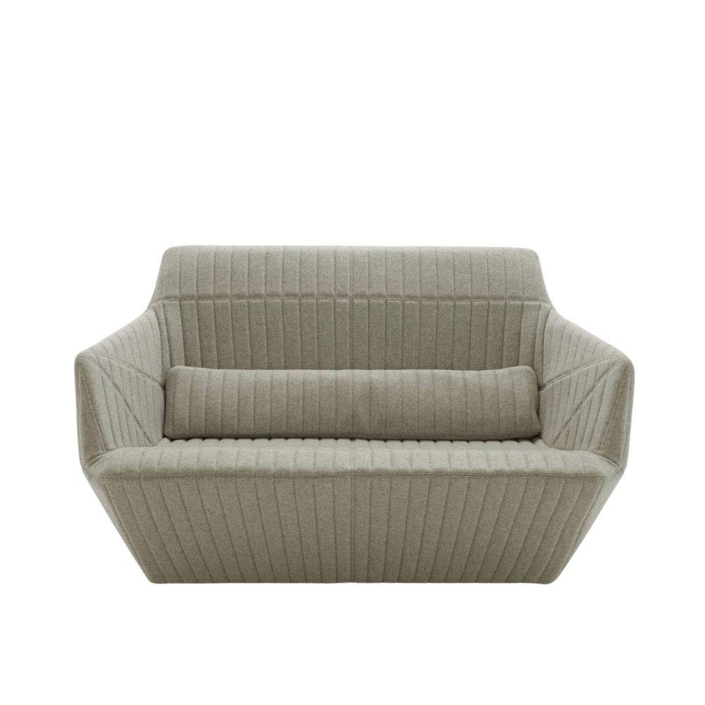 Facett Two Seater Designer Fabric Lounge Sofa