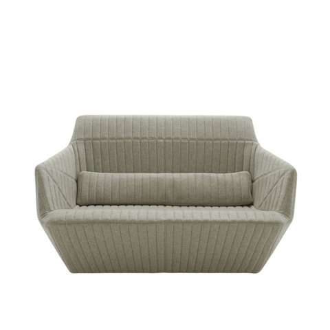 Facett Two Seater Designer Fabric Lounge Sofa