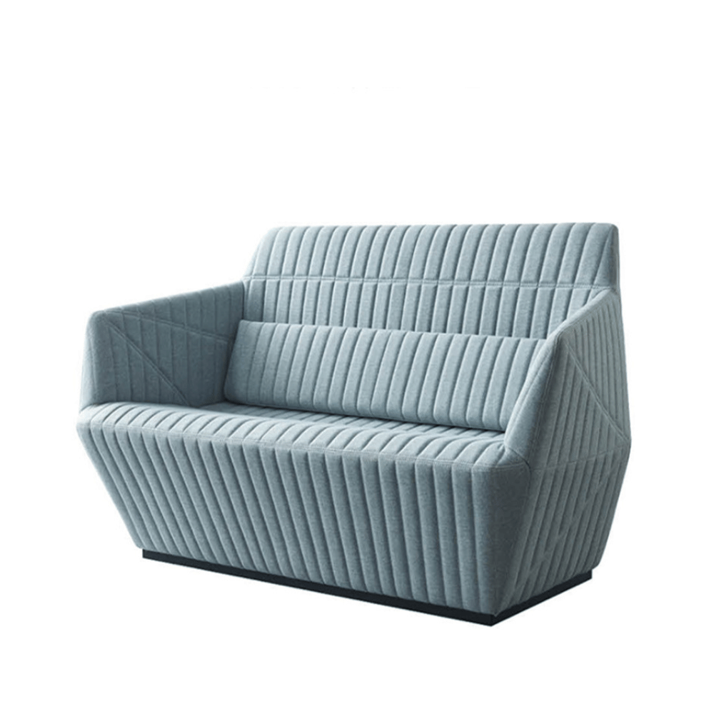 Facett Two Seater Designer Fabric Lounge Sofa