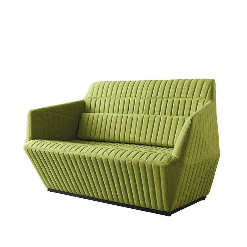 Facett Two Seater Designer Fabric Lounge Sofa