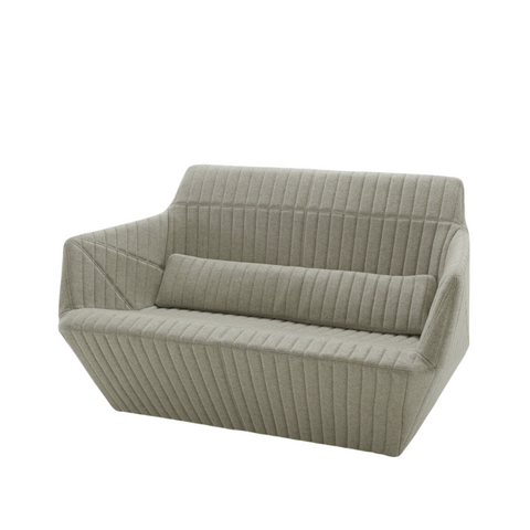 Facett Two Seater Designer Fabric Lounge Sofa