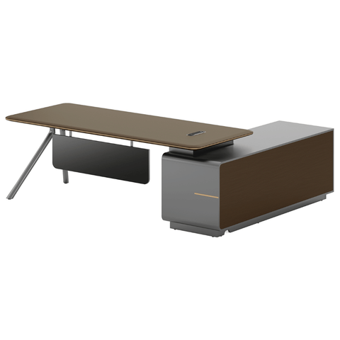 Fantasy-C Modern Office Executive Desk with Side Return Cabinet