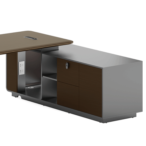 Fantasy-C Modern Office Executive Desk with Side Return Cabinet