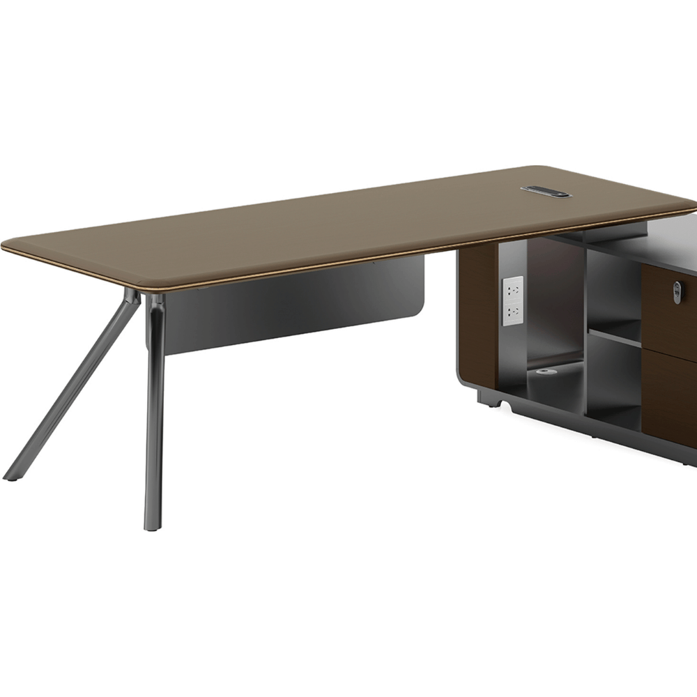 Fantasy-C Modern Office Executive Desk with Side Return Cabinet
