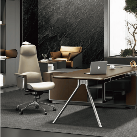 Fantasy-C Modern Office Executive Desk with Side Return Cabinet