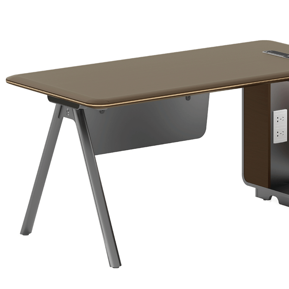 Fantasy-D Modern Office Executive Desk with Side Return Cabinet