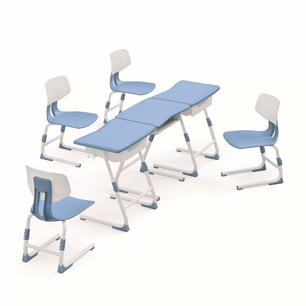Ferny Modern Slim Adjustable Student Desk and Chair Set