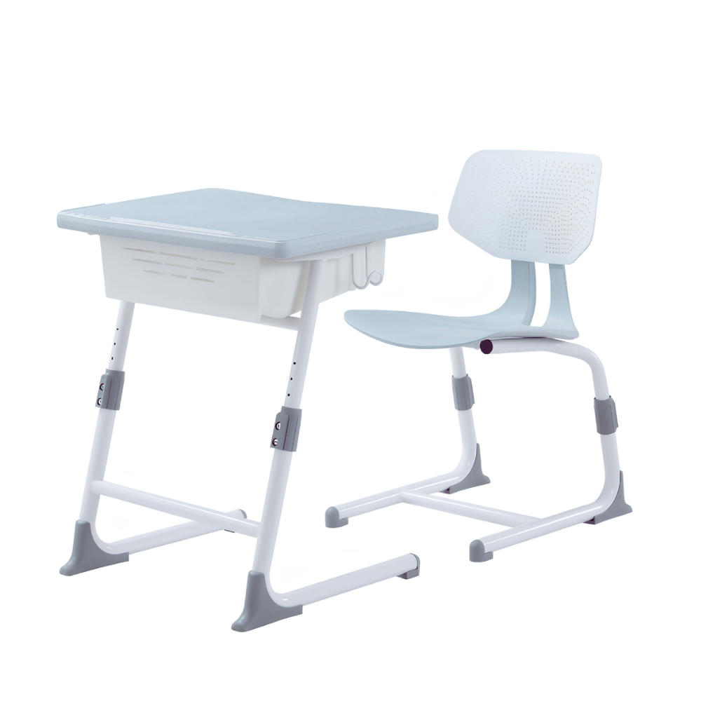 Ferny Modern Slim Adjustable Student Desk and Chair Set