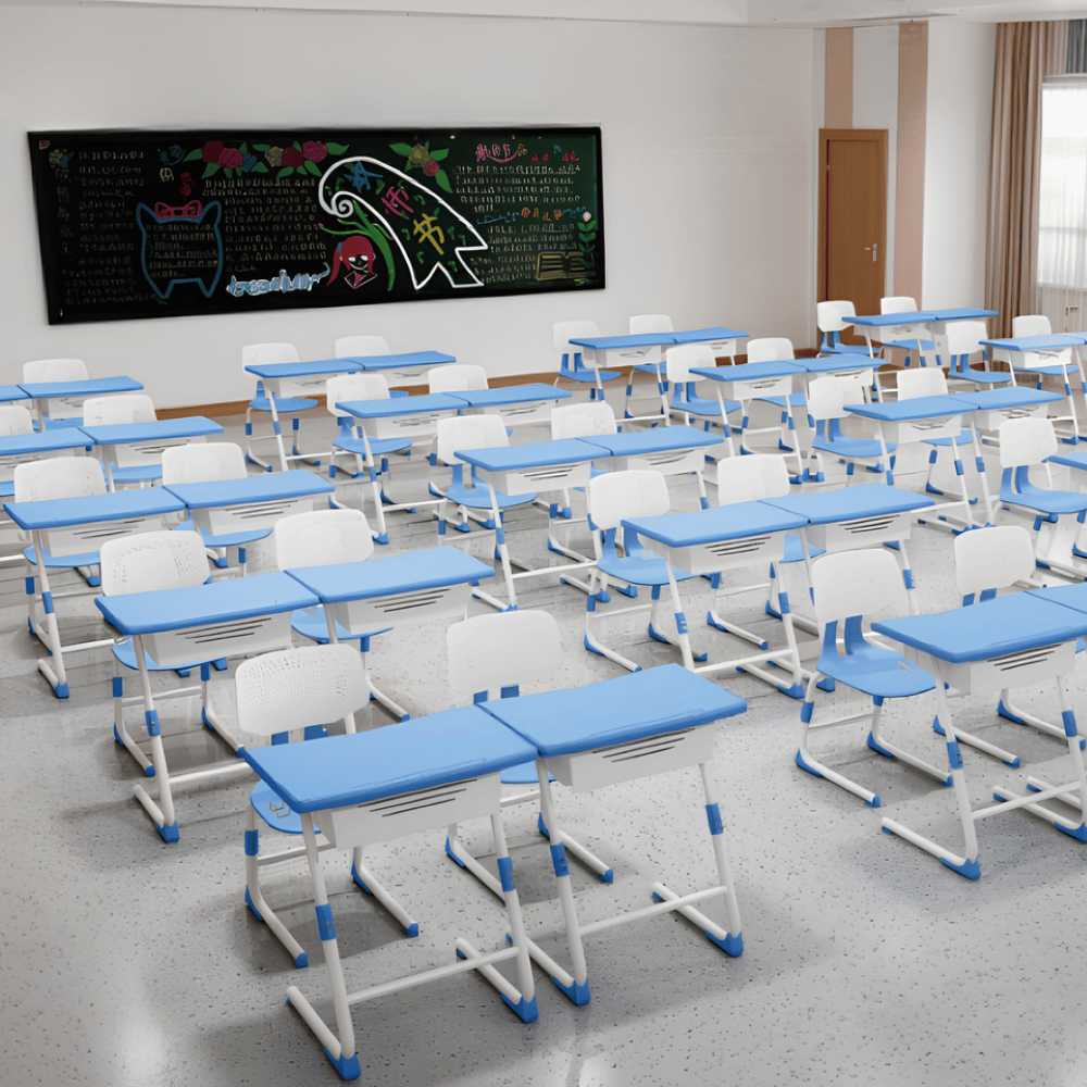 Ferny Modern Slim Adjustable Student Desk and Chair Set