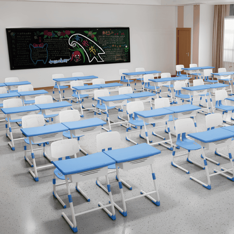 Ferny Modern Slim Adjustable Student Desk and Chair Set