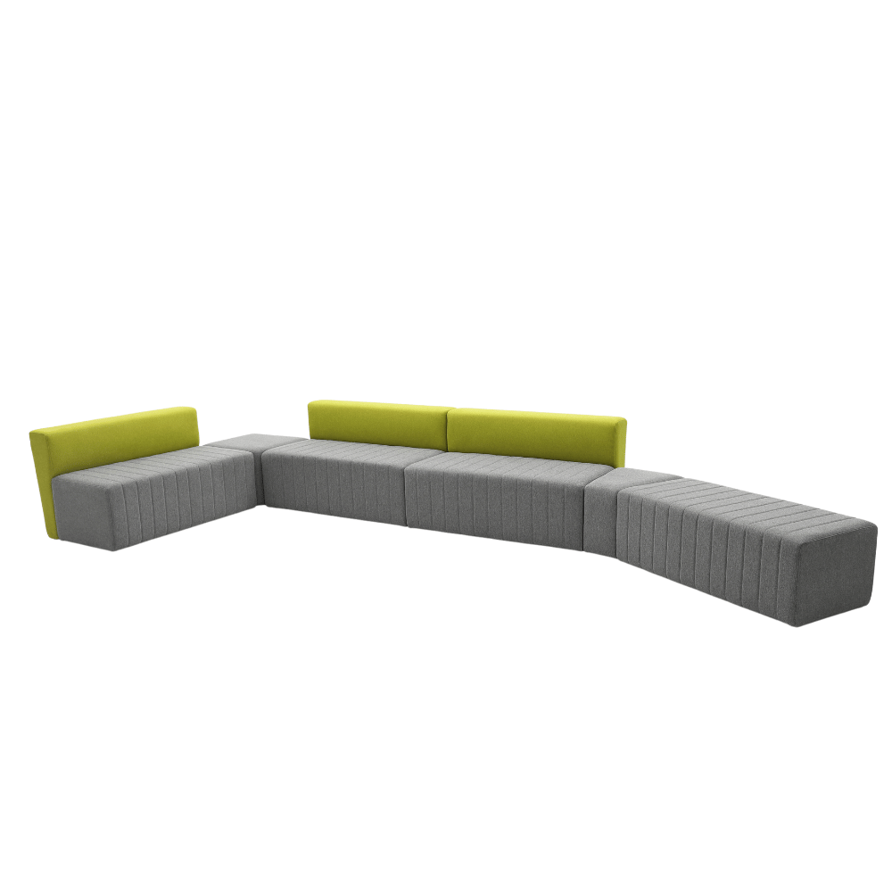 Flexi Modern Office Fabric Lounge Modular Sectional Sofa Set