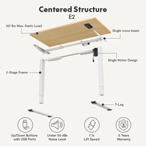 Flexispot E2 Single Motor Electric Standing Desk