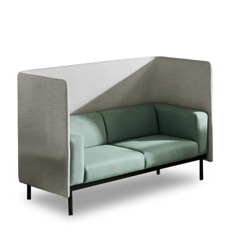 Floater Two Seater Acoustic Privacy Lounge High Back Fabric Sofa Booth