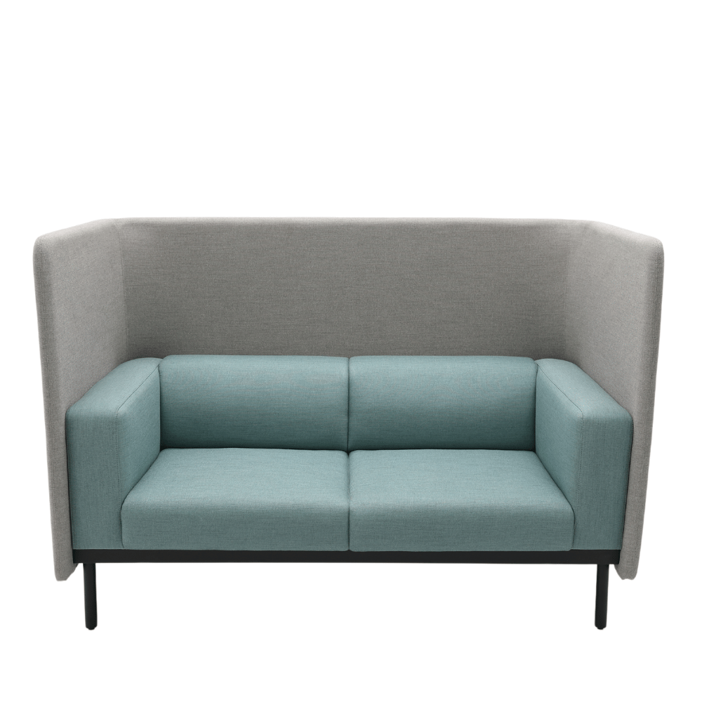 Floater Two Seater Acoustic Privacy Lounge High Back Fabric Sofa Booth