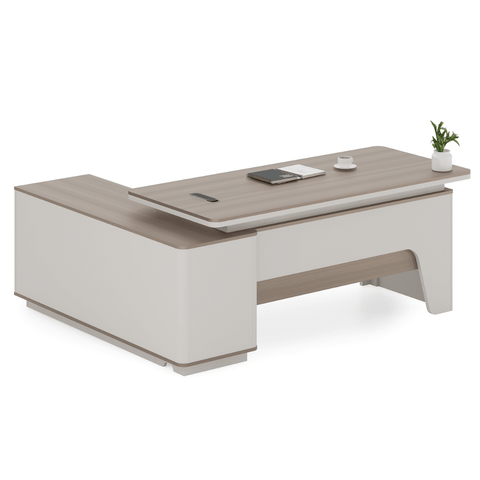 Flora-A Office Executive Desk with Return Cabinet