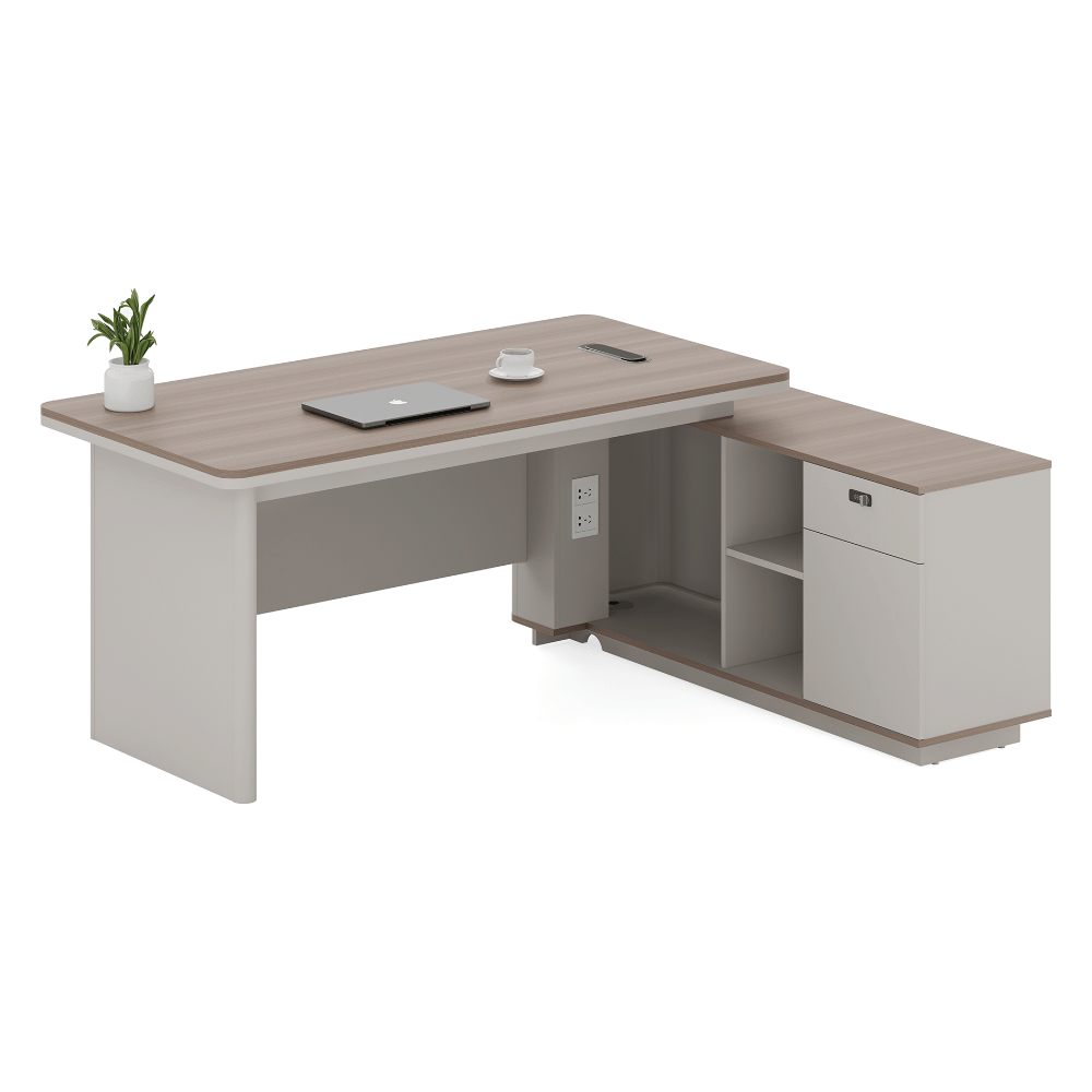 Flora-B Office Executive Desk with Return Cabinet