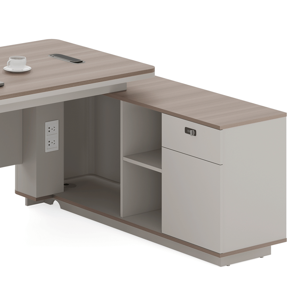 Flora-B Office Executive Desk with Return Cabinet