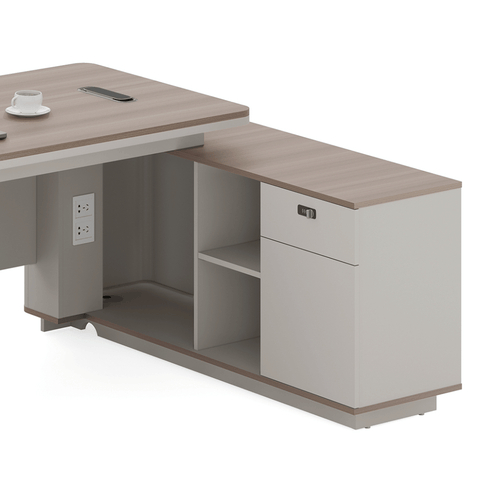 Flora-B Office Executive Desk with Return Cabinet