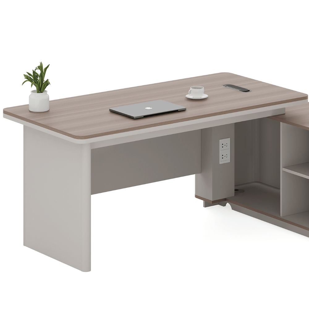Flora-B Office Executive Desk with Return Cabinet