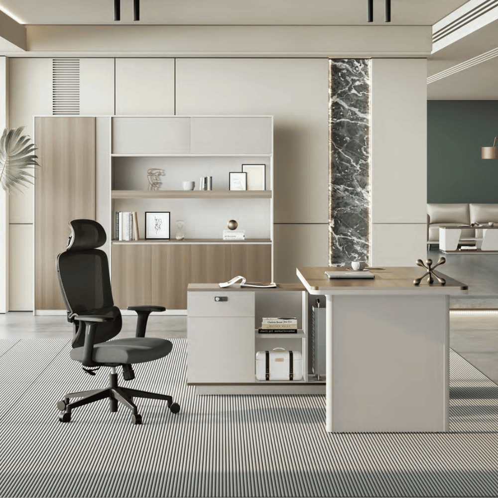 Flora-B Office Executive Desk with Return Cabinet
