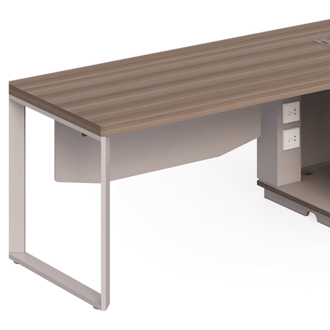 Flora-C Compact Executive Desk with Return Cabinet