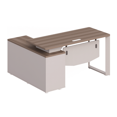 Flora-C Compact Executive Desk with Return Cabinet