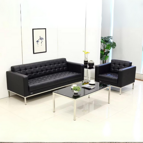 Florence Single Seater Leather Office Lounge Sofa - Gavisco Office Furniture